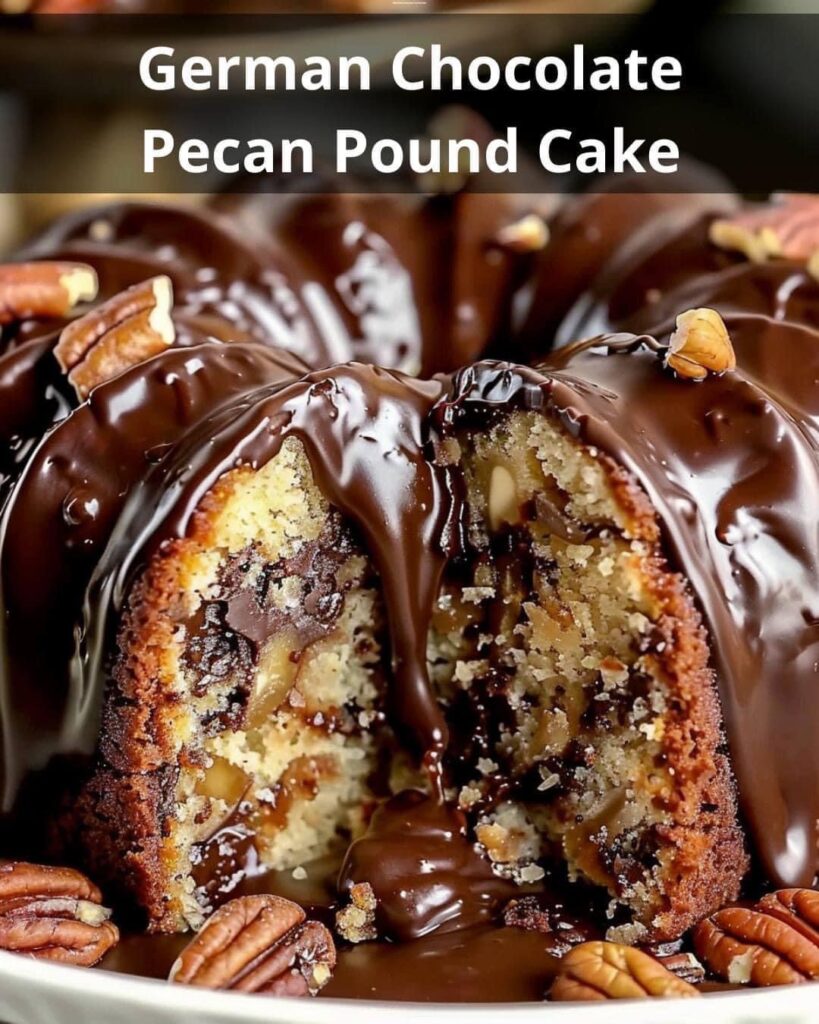 Decadent German Chocolate Pecan Pound Cake Delight – Old Grandma Recipes