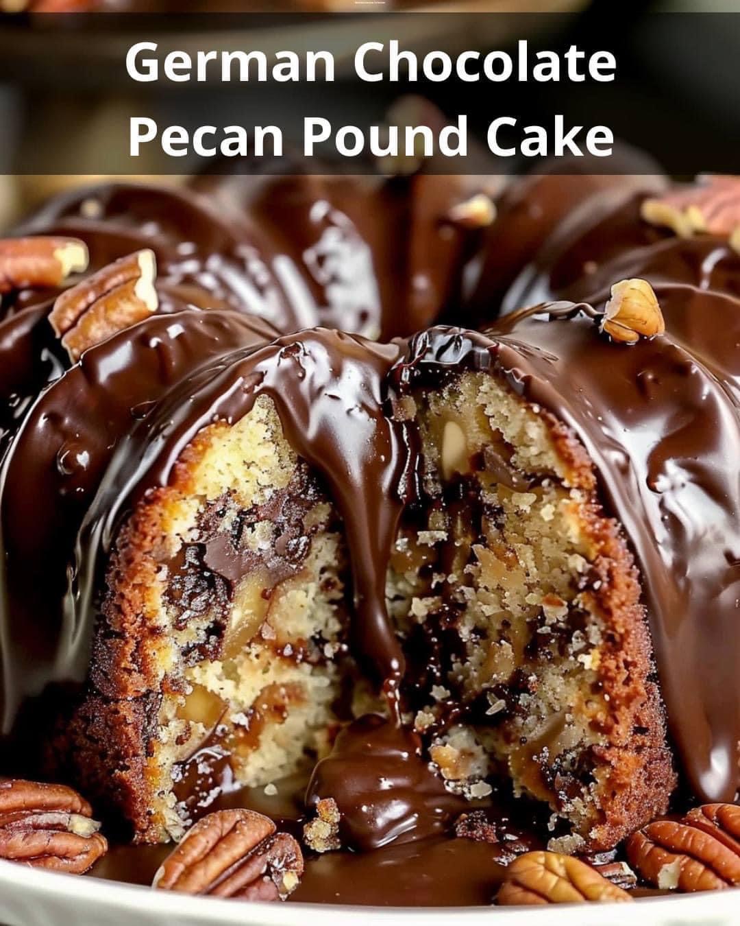 Decadent German Chocolate Pecan Pound Cake Delight Old Grandma Recipes